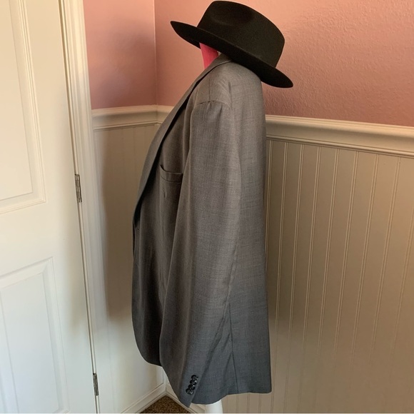 Claiborne Men’s Blazer, Grey, 100% Wool, 50L - Picture 3 of 11